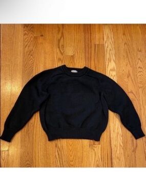 Like New J. Crew Crewneck Sweater- Black, Size Large